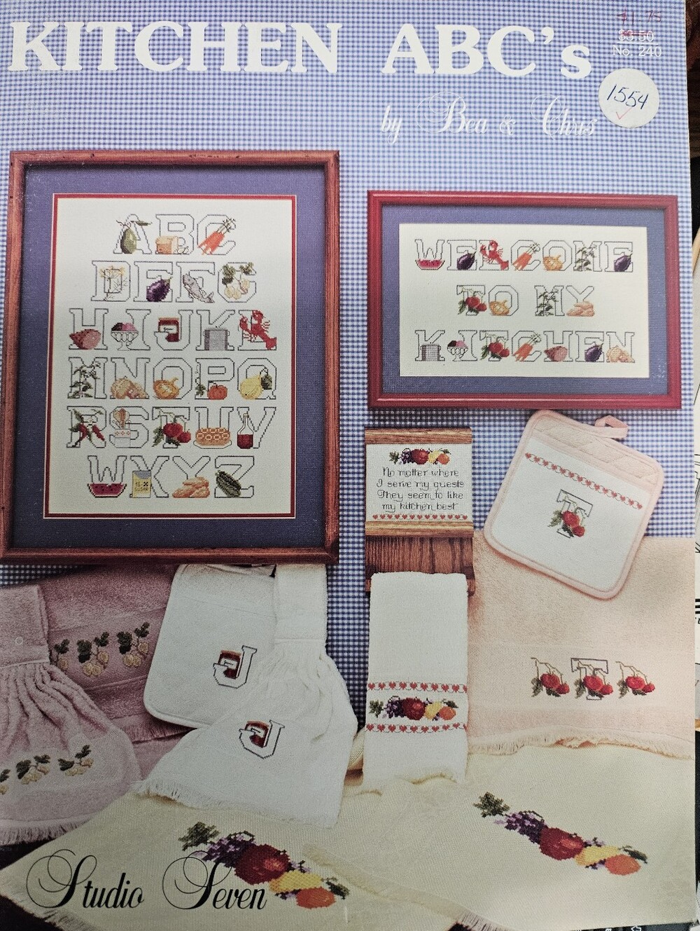 Kitchen ABC's Alphabet Counted Cross Stitch Chart Leaflet Studio Seven